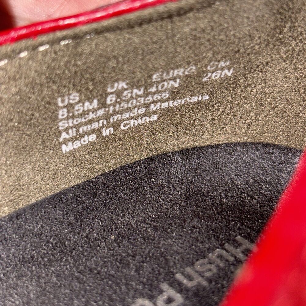 Red Bow Hush Puppies Snakeskin Flats Work Twee Retro Funky Classic Fun Women 8.5 - Picture 16 of 16